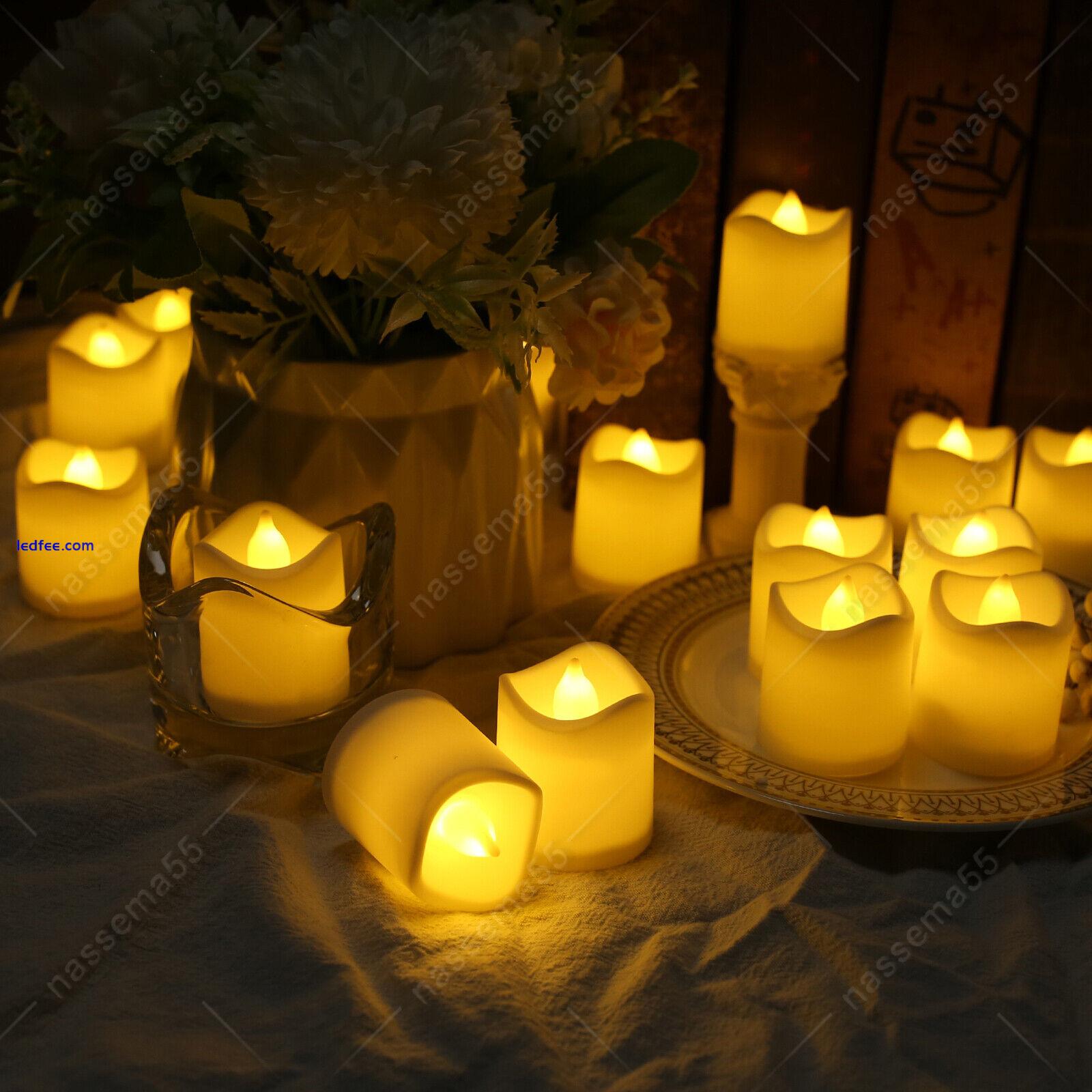 24PCS Led Tea Lights Candles LED FLICKERING Battery Operated Wedding Christmas 5 
