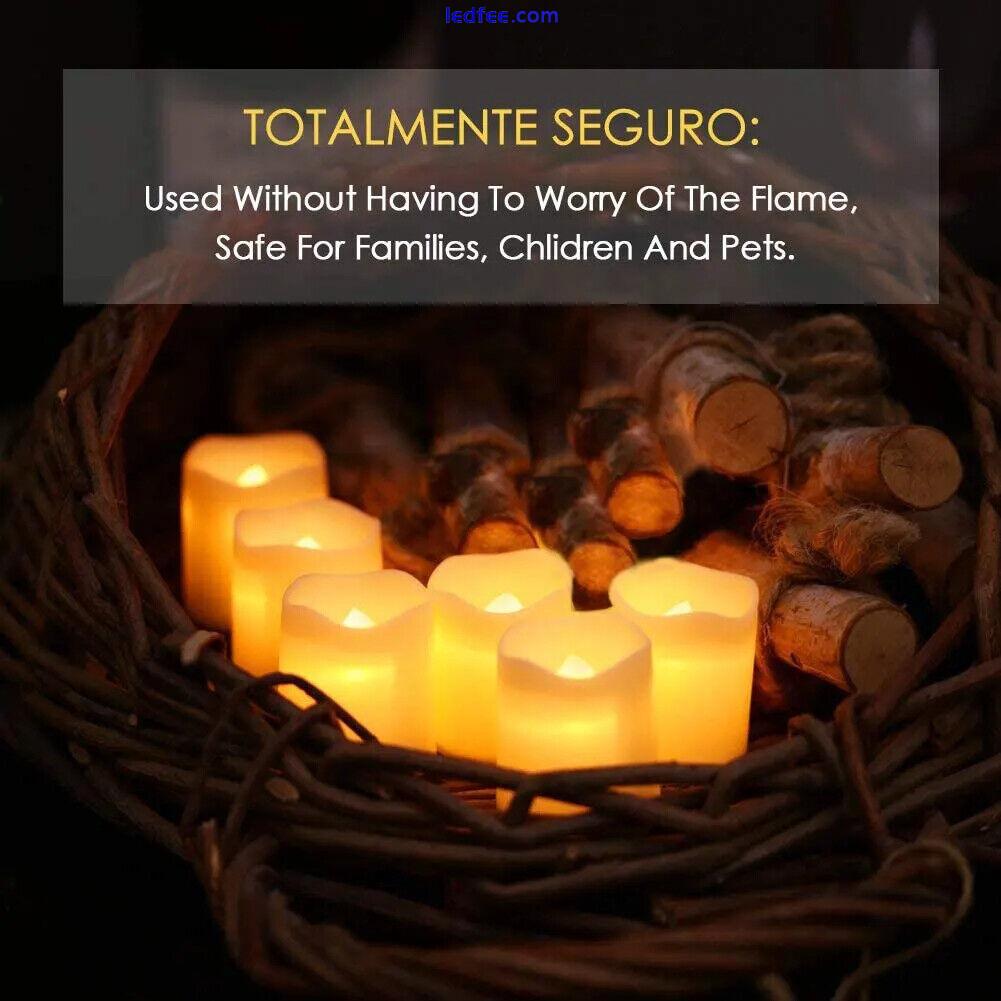 24Pcs Flameless LED Candle Light Wishing Tea Light Halloween Wedding 0 