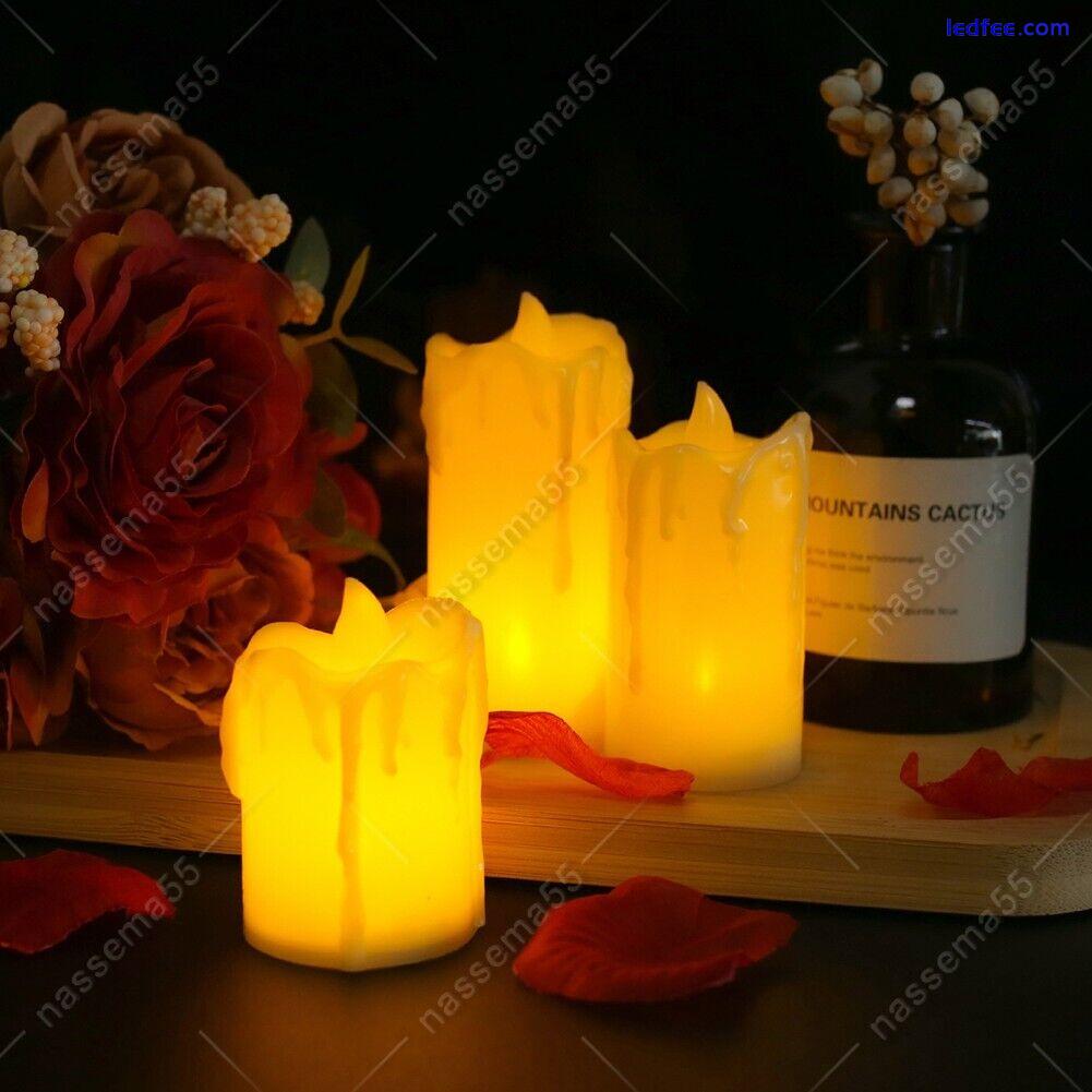 3 Packs LED Tea Lights Candles LED Flameless Battery Operated Home Wedding Xmas 3 