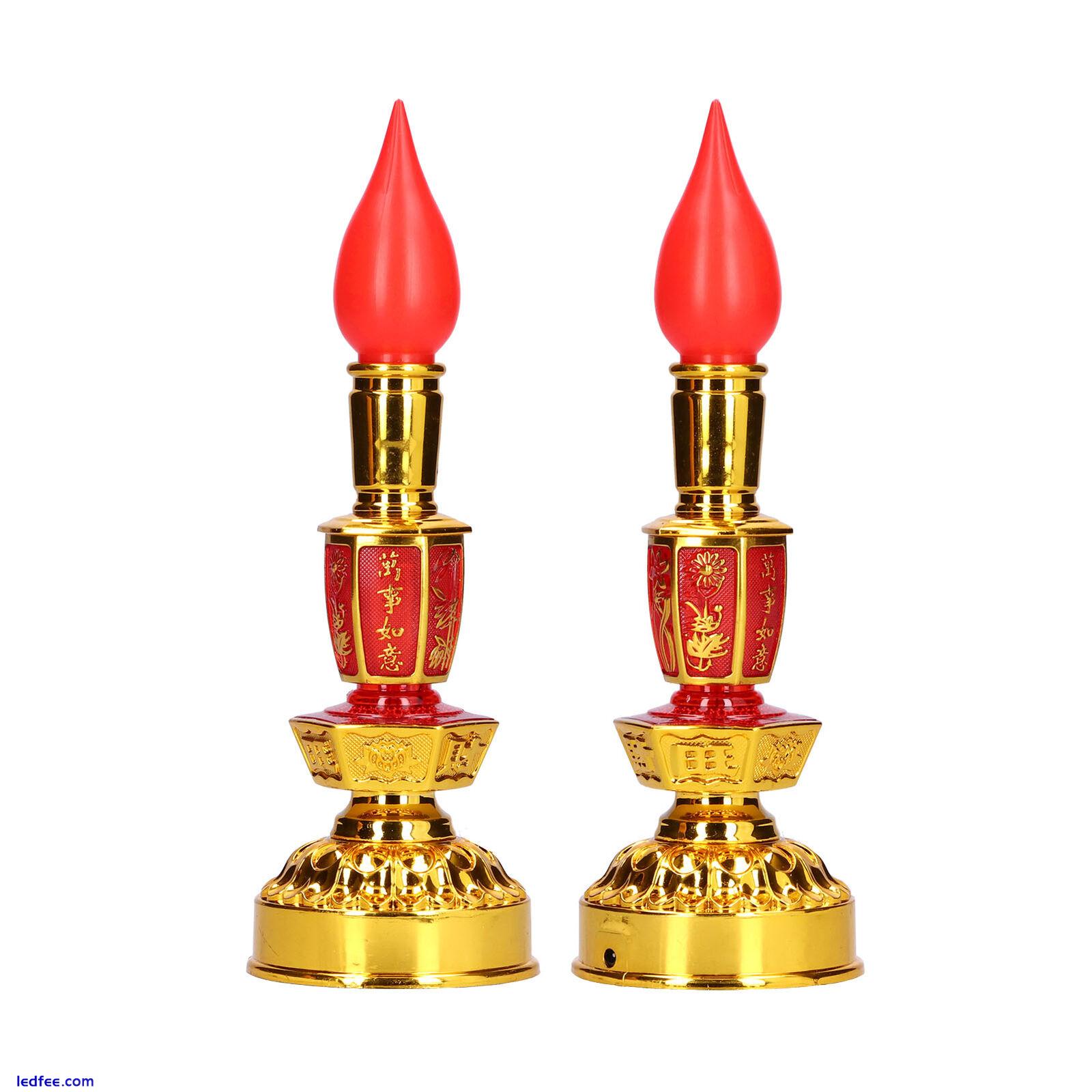 (Double Bright Electric Candle)Candle Lamp Flower Buddhist Light LED MG DG 3 