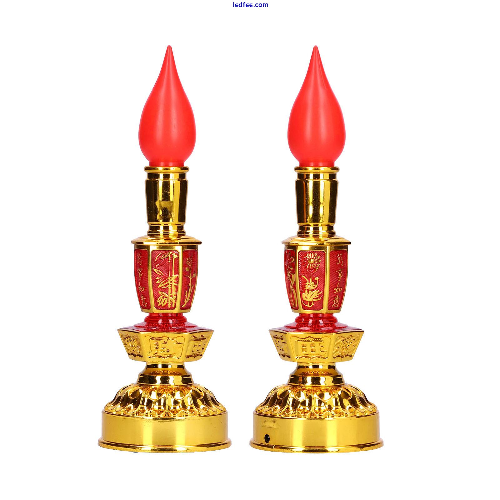 (Double Bright Electric Candle)Candle Lamp Flower Buddhist Light LED MG DG 1 