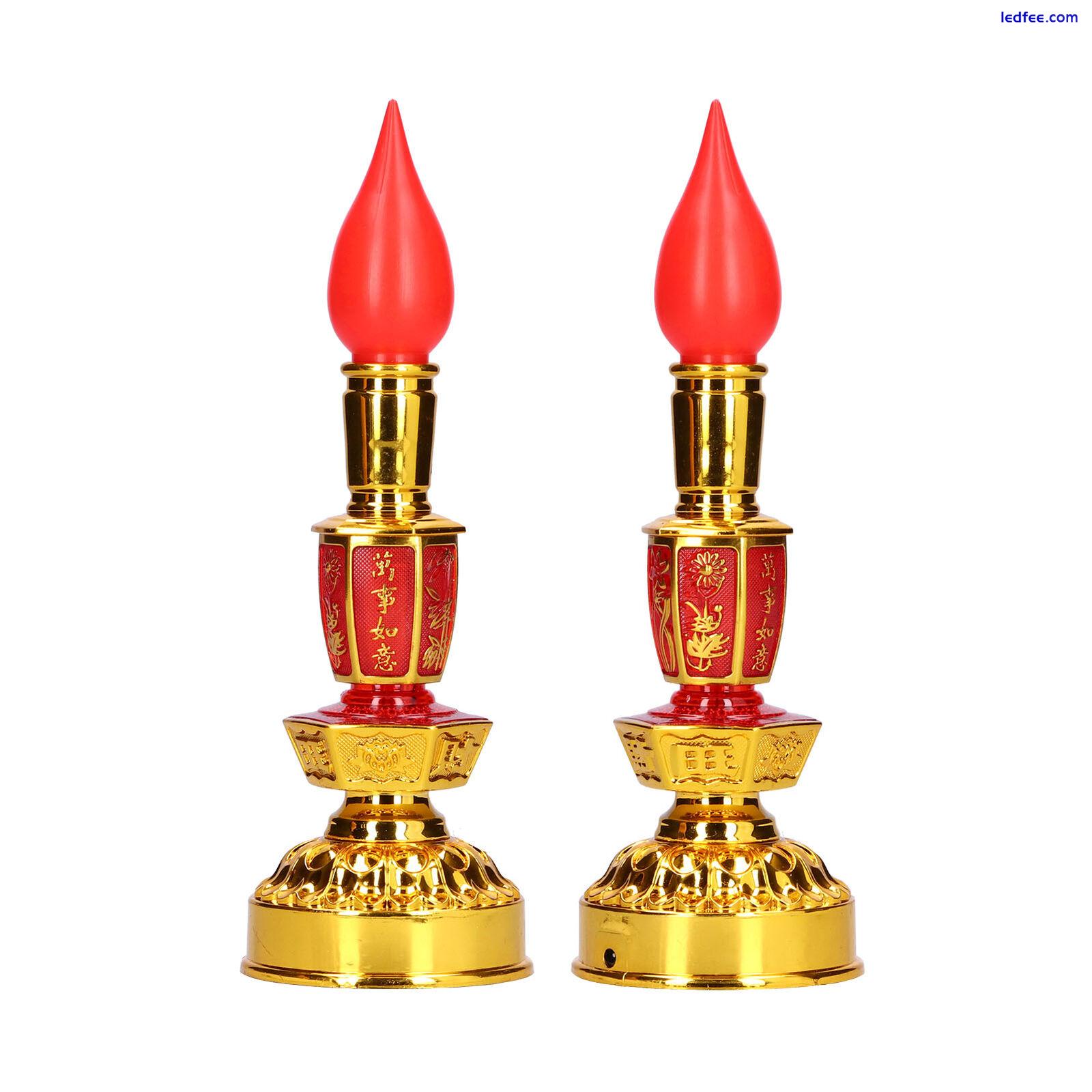 (Double Bright Electric Candle)Candle Lamp Flower Buddhist Light LED MG DG 5 