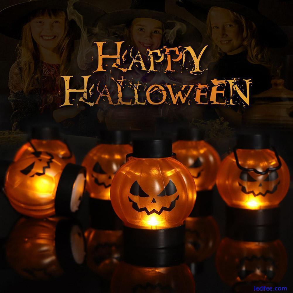 NEW LED Pumpkin Tea Lights Flickering Candles Flameless Halloween Decor G1I2 1 