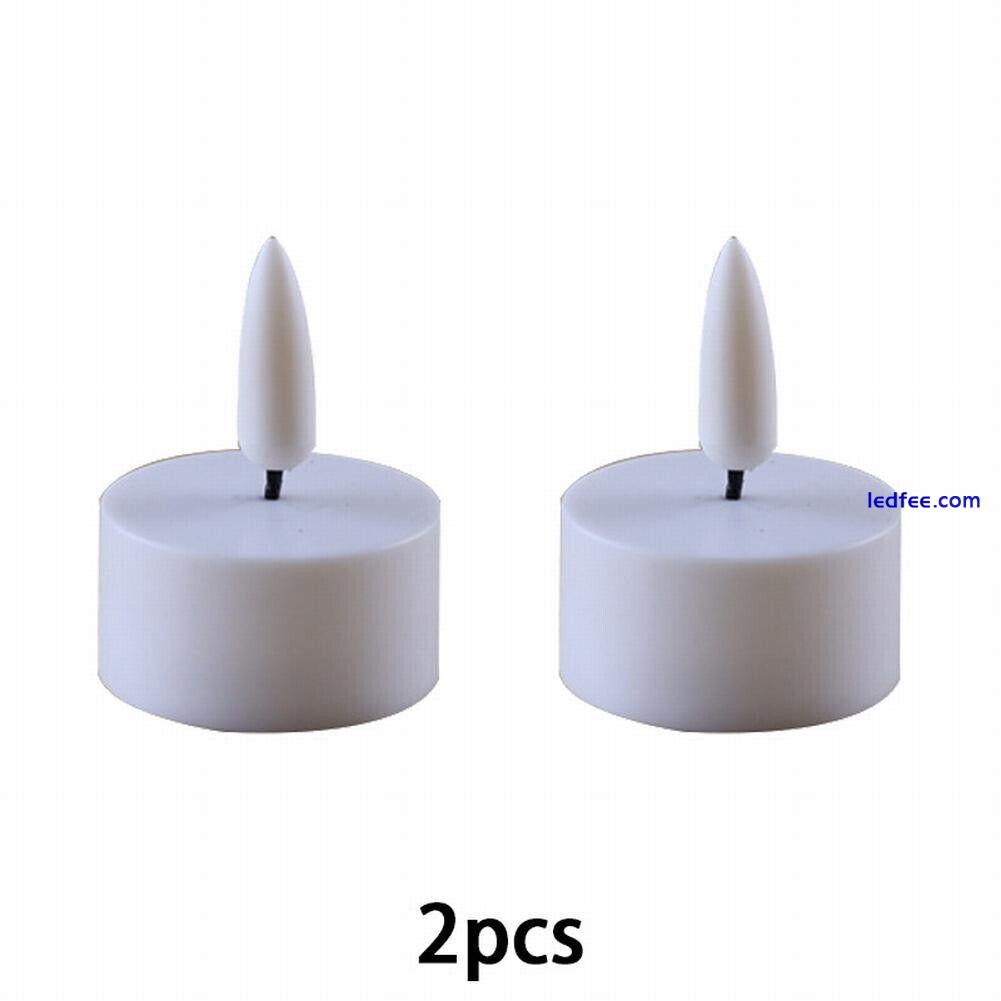 Safe and Realistic Flame LED Tea Lights Set of 24 Flickering Electric Candles 0 