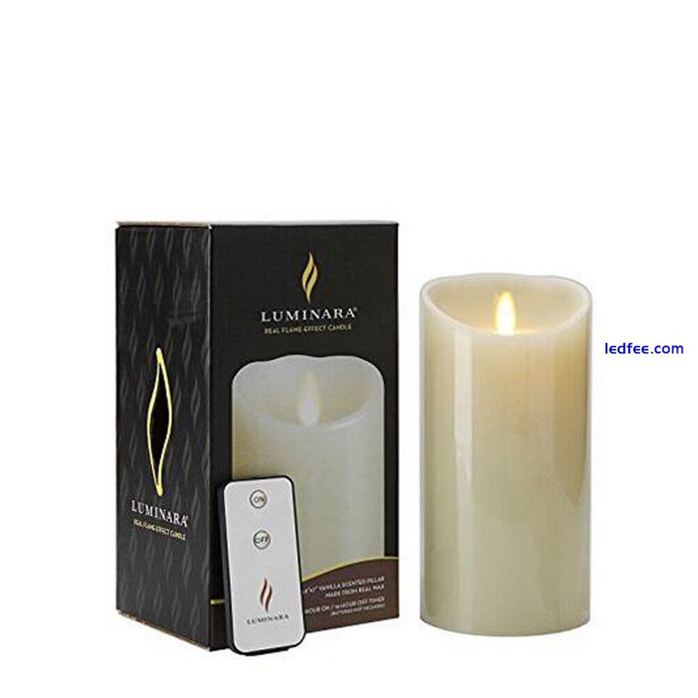 Luminara Flameless Candle Ivory LED Real Wax Candles Remote Timer for Wedding 3 
