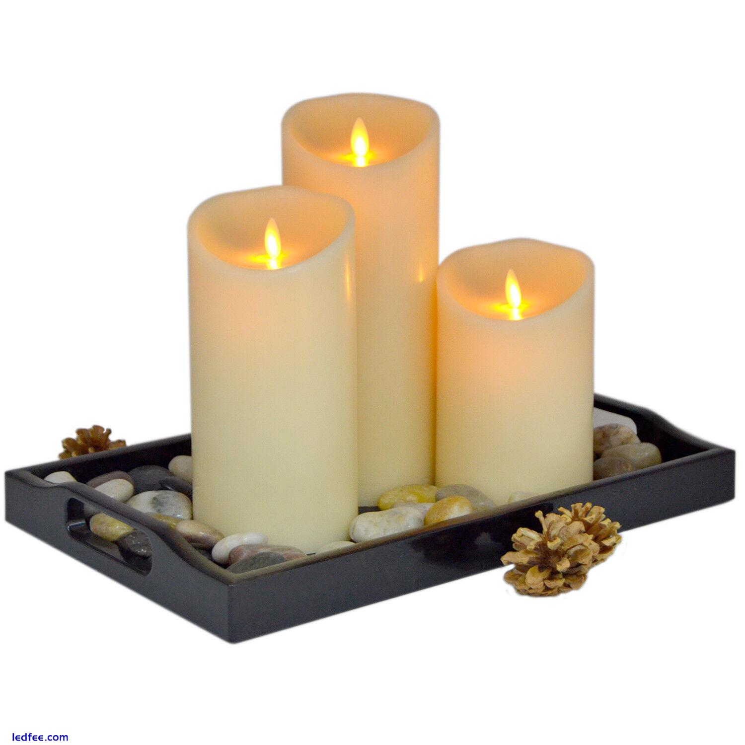 Luminara Flameless Candle Ivory LED Real Wax Candles Remote Timer for Wedding 5 
