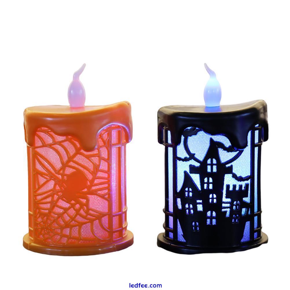 2Pcs LED Flameless Candles Battery Candles For Home Halloween Decorations CM 3 