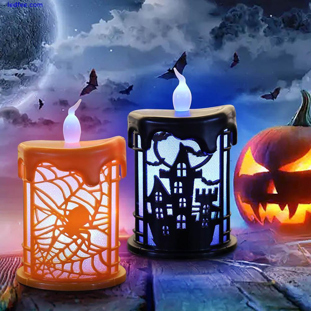 2Pcs LED Flameless Candles Battery Candles For Home Halloween Decorations CM 4 