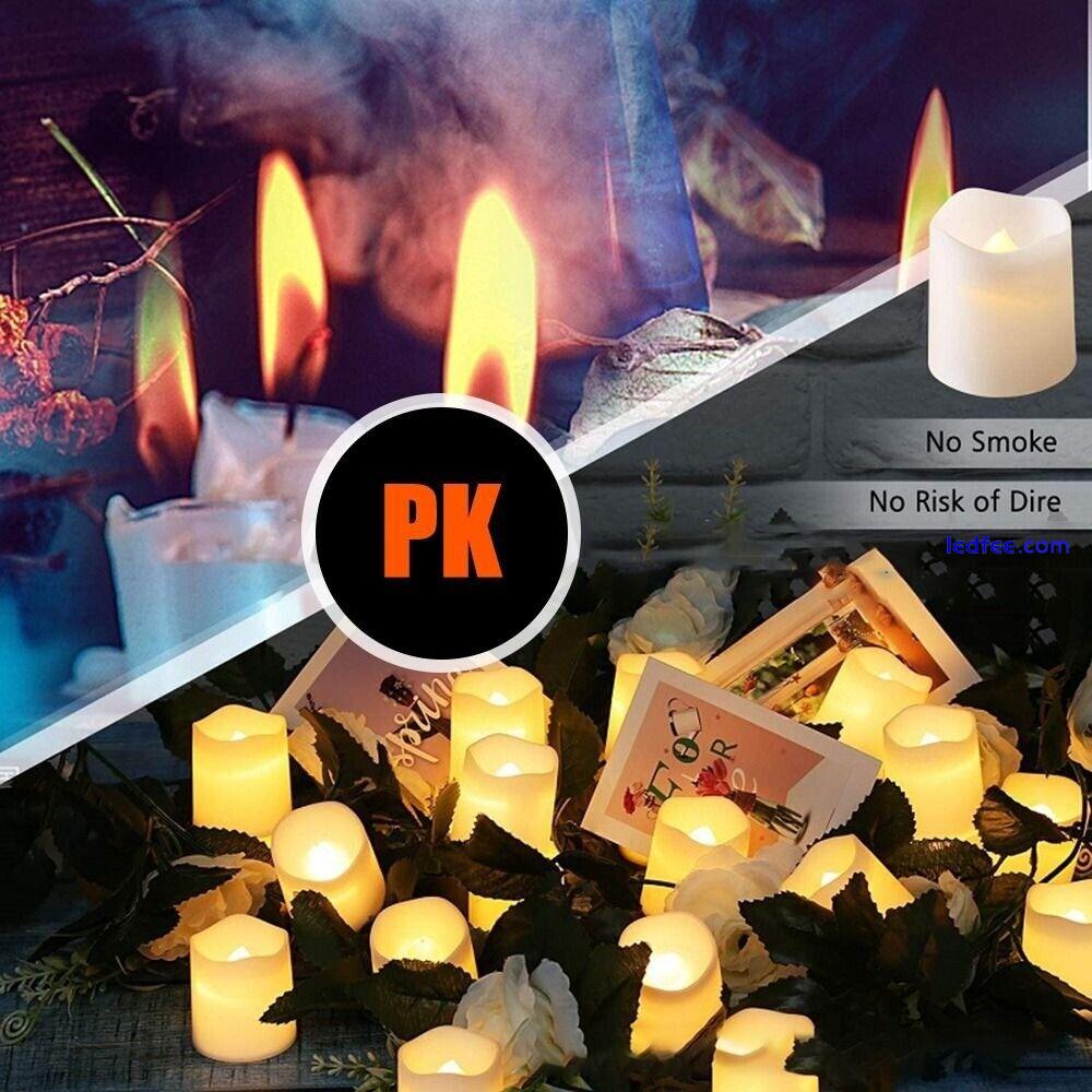 Battery Operated Flameless Led Candles 24pcs Led Tea Lamp Fake Candle Lamp 1 