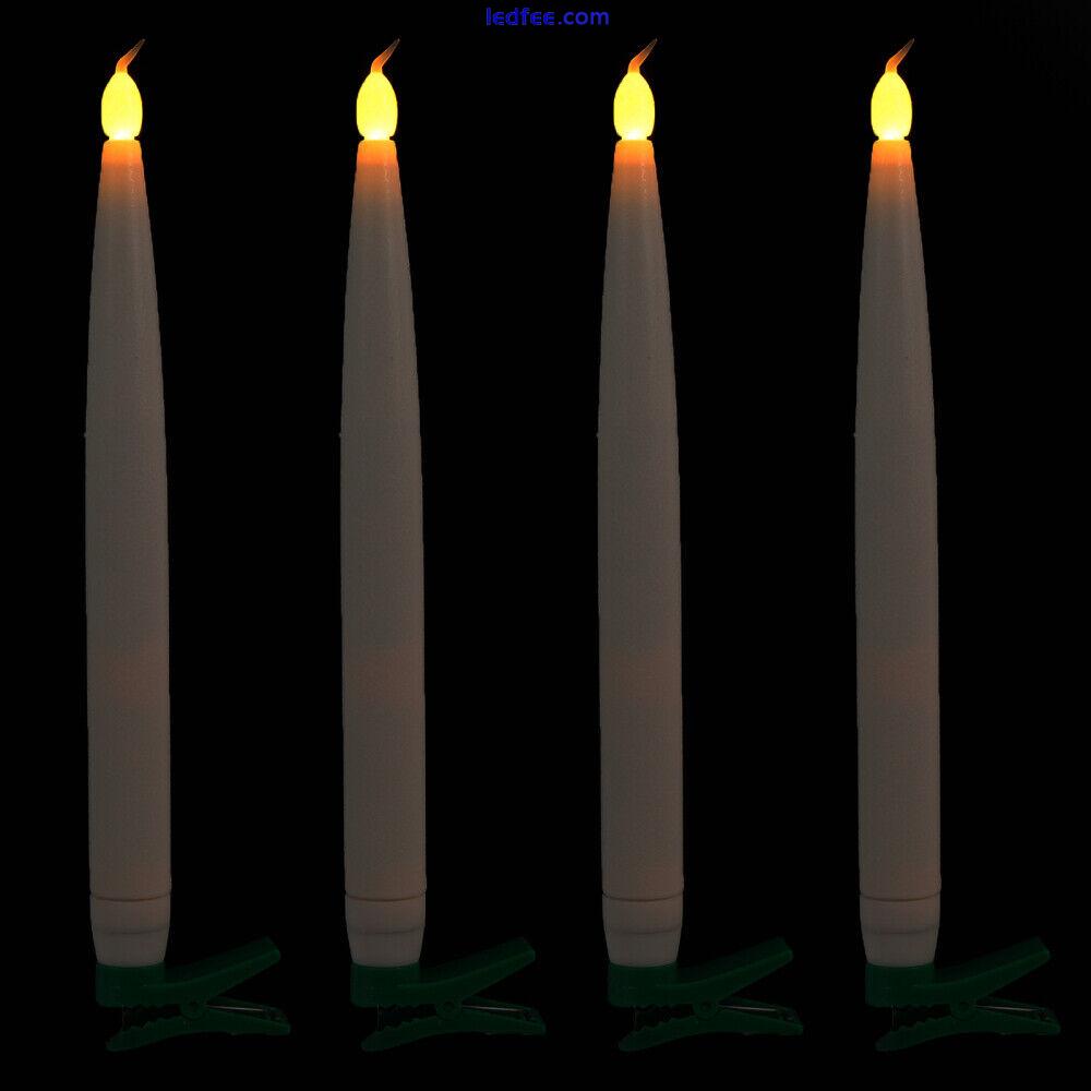 LED Flameless Taper Candles with Clips - 6pcs 1 