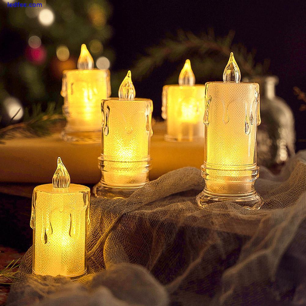 Flameless LED Tea Lights Pillar Candles Battery Operated Home Wedding Decor 0 
