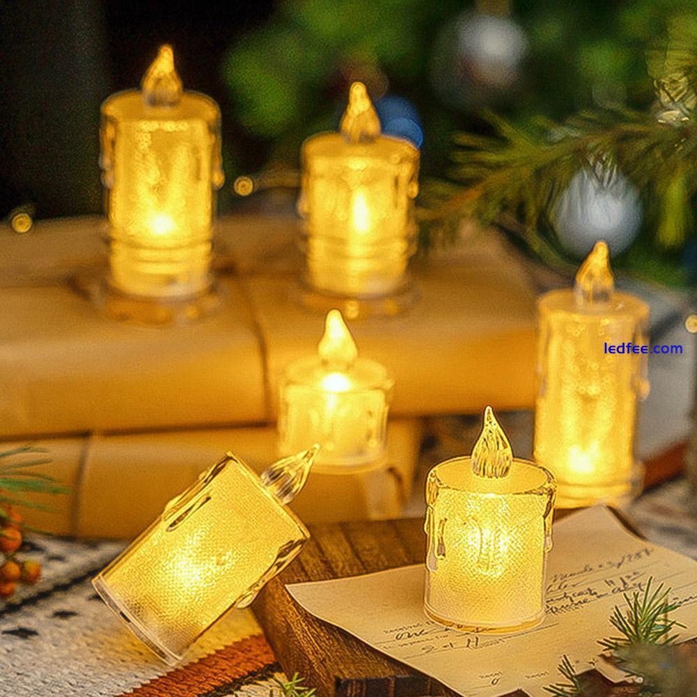 Flameless LED Tea Lights Pillar Candles Battery Operated Home Wedding Decor 5 