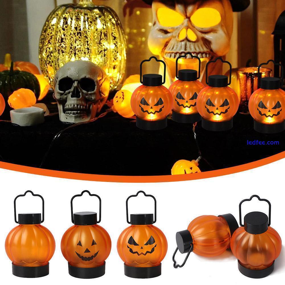 NEW LED Pumpkin Tea Lights Flickering Candles Flameless Halloween Decor H9M8 0 