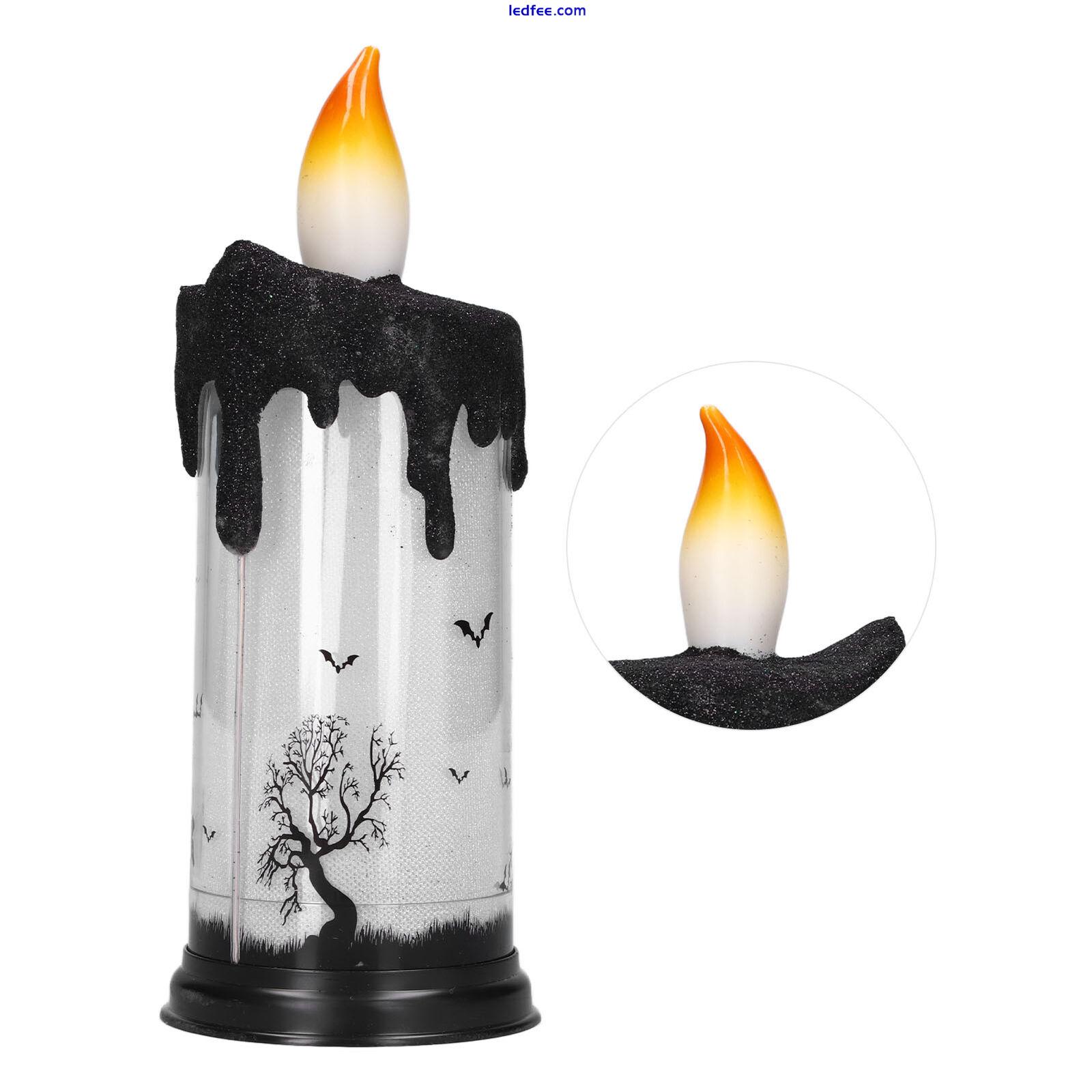 (2)Flameless Flickering LED Candles Light Halloween Snow Globe Candles Light CM 1 