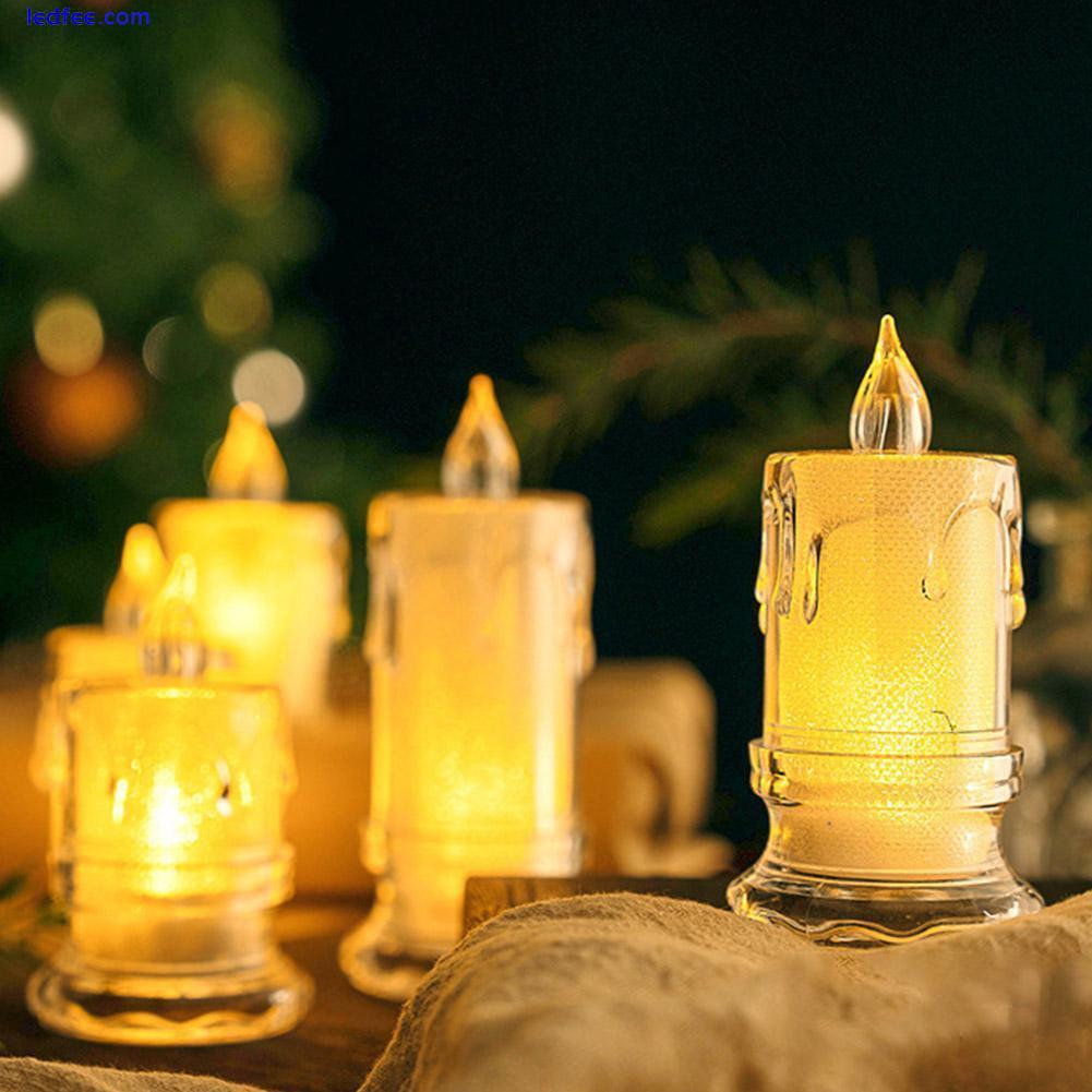 Flameless LED Tea Lights Pillar Candles Battery Operated Home Wedding Decor DIY 5 