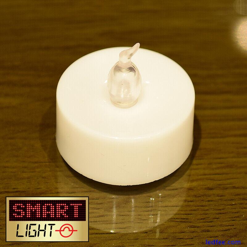 SmartLight GREEN Flameless Flickering LED Tea Light Candles Battery Tealights 0 