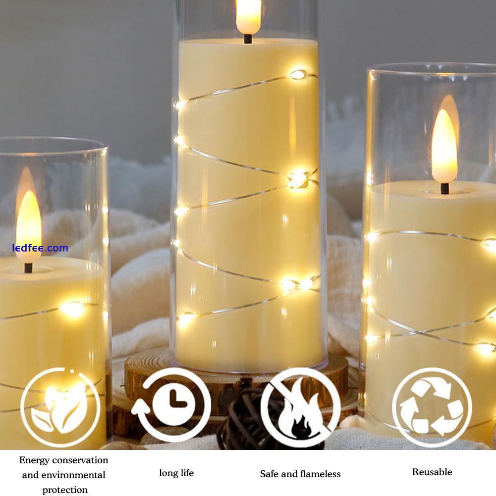LED Candles Battery Operated, Flickering Flameless Candles with Remote Cont J8Y7 4 