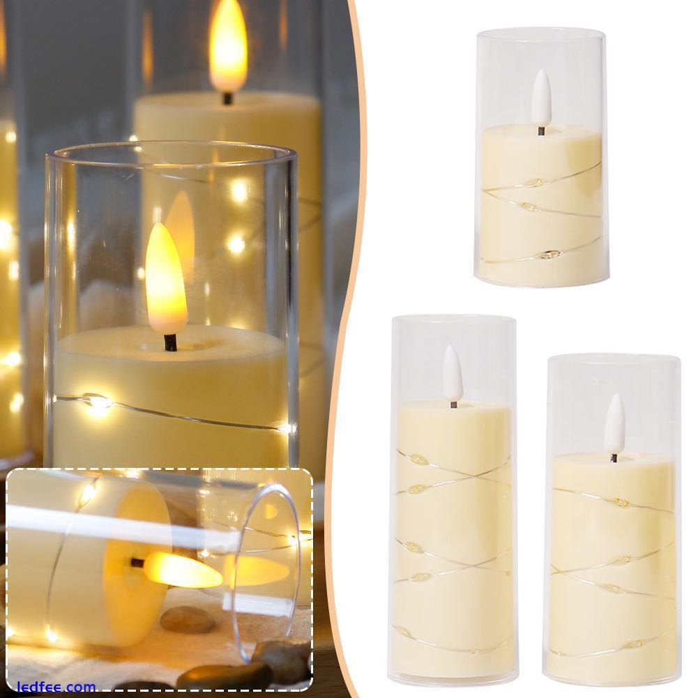 LED Candles Battery Operated, Flickering Flameless Candles with Remote Cont J8Y7 1 