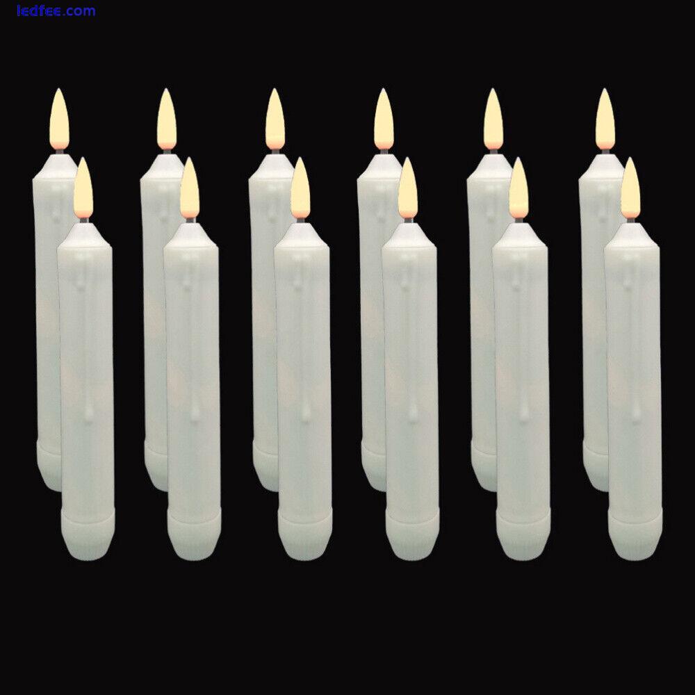 12pcs LED Flameless Taper Candles Decorative Lights-KX 4 
