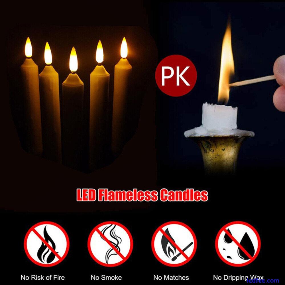 12pcs LED Flameless Taper Candles Decorative Lights-KX 0 