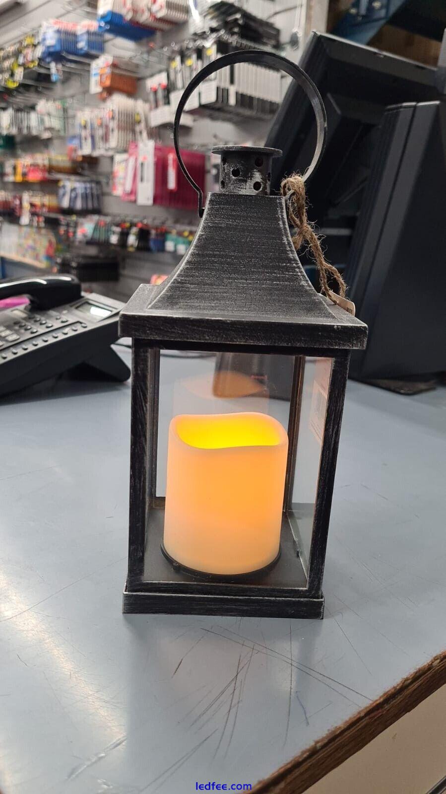 Decorative Lantern with Flameless LED Candle Light,  Candle 6Hours On/Off/Timer 2 