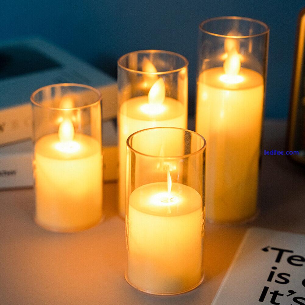 LED Candles Lights Flameless Candle Lamp for Christmas Party Decor (7.5*12.5cm)  0 
