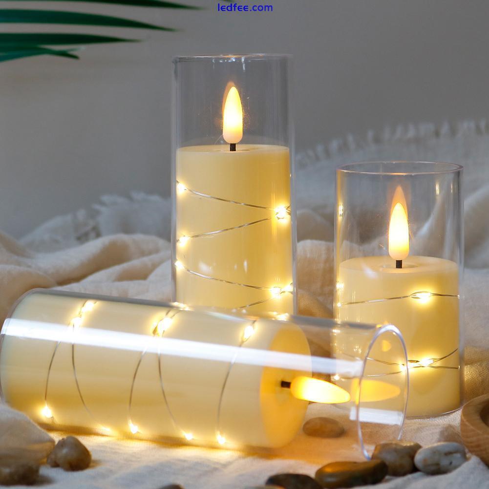 LED Candles Battery Operated, Flickering Flameless Cont Remote O5L3 Candles E0L4 2 