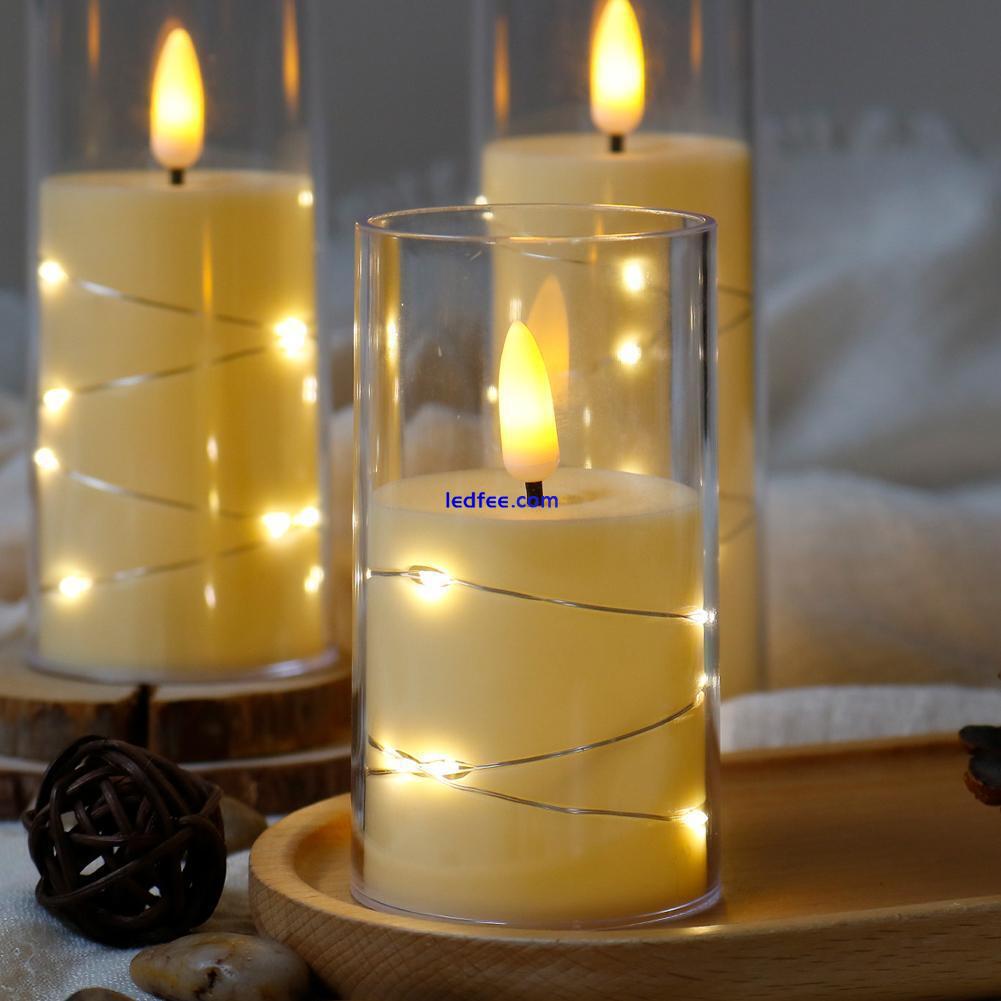 LED Candles Battery Operated, Flickering Flameless Cont Remote O5L3 Candles E0L4 5 