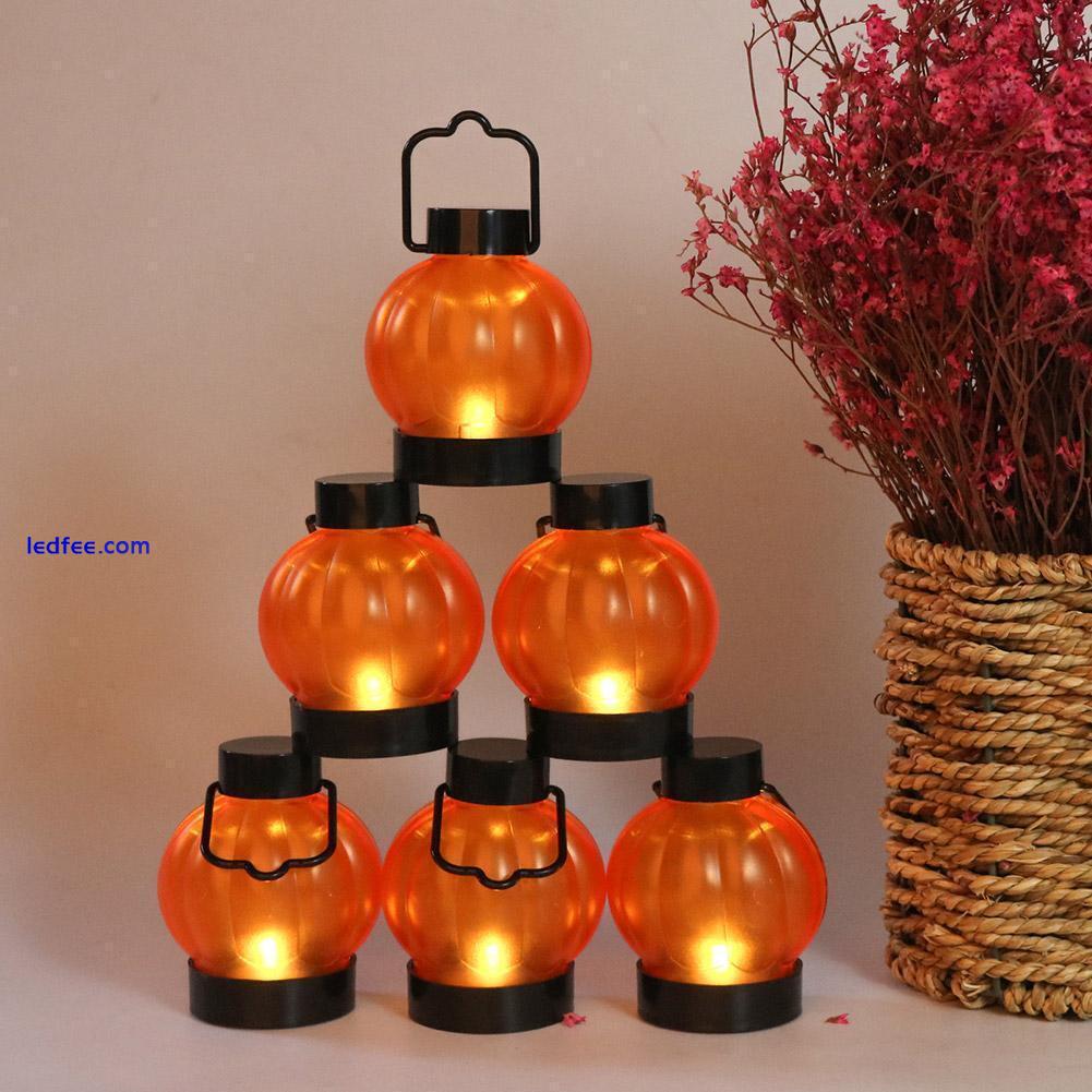 NEW LED Pumpkin Tea Lights Flickering Candles Flameless Decor Halloween W5H3 2 