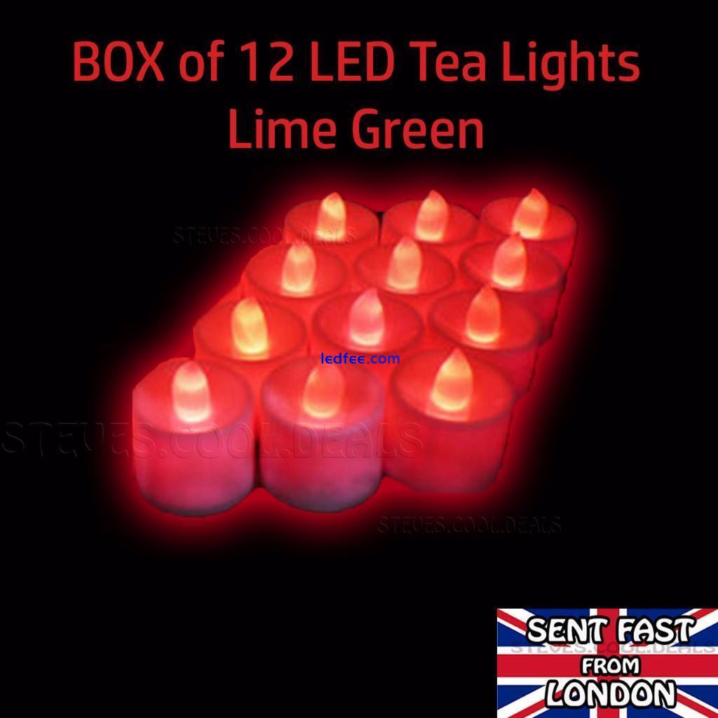12 LED Tea Lights Candles Flameless soft Glow Light Battery Party Christmas 3 