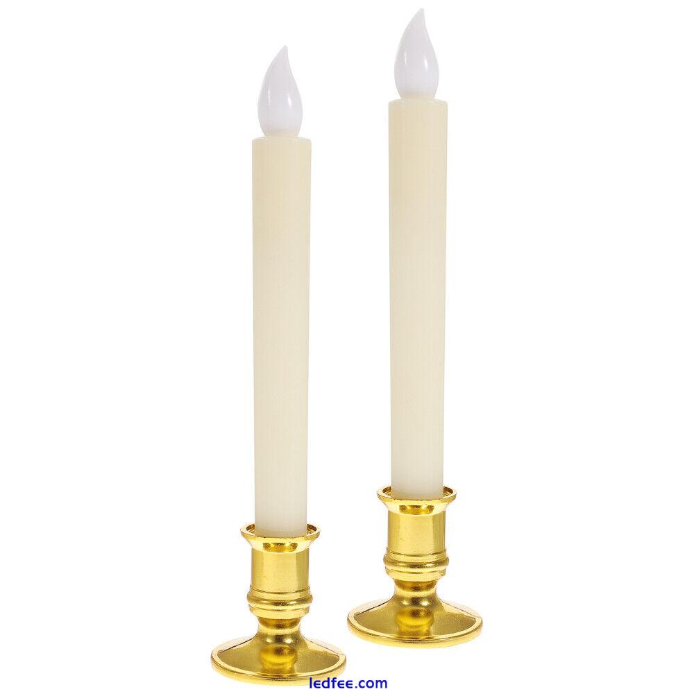 2Pcs LED Electric Window Candles USB Rechargeable for Decoration 2 
