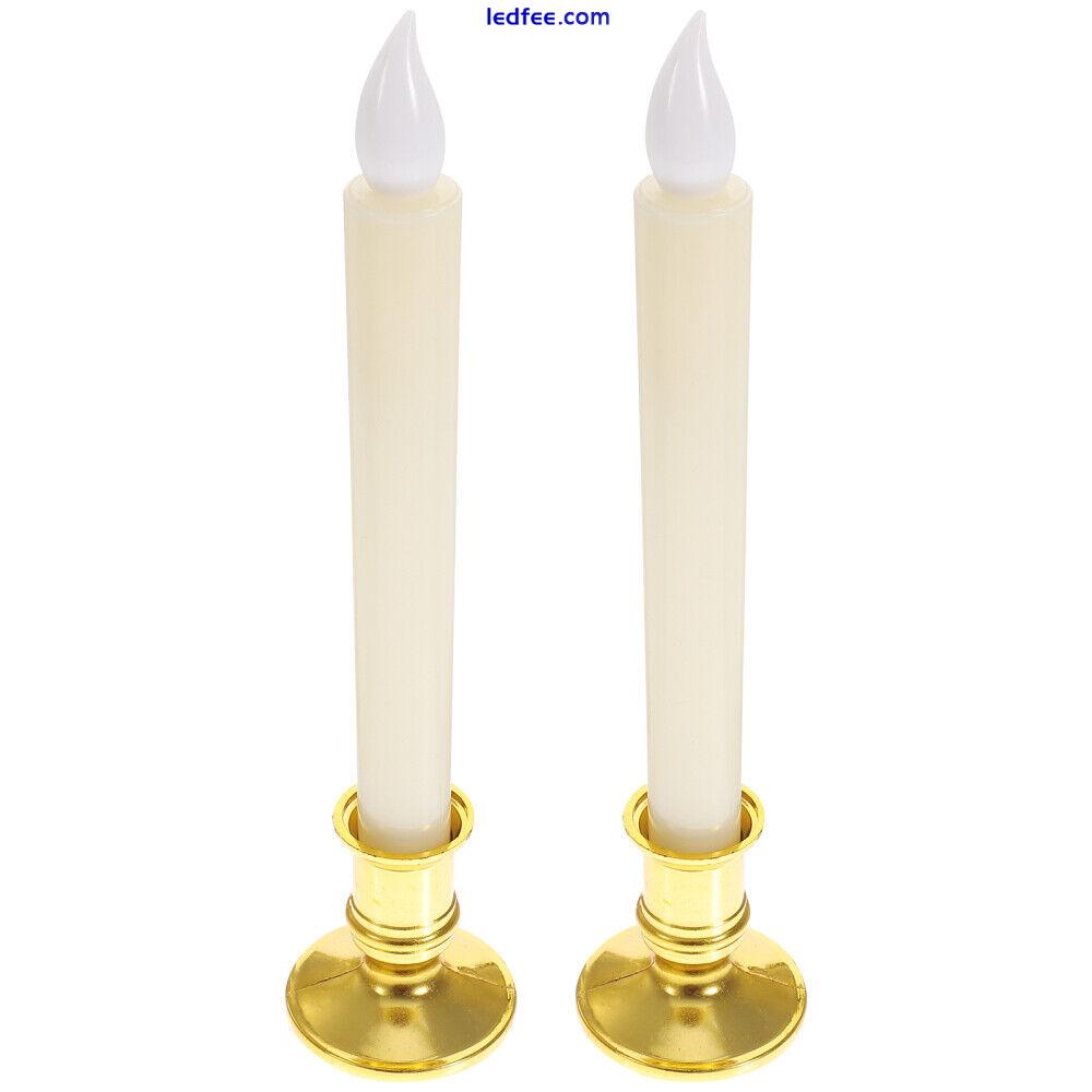 2Pcs LED Electric Window Candles USB Rechargeable for Decoration 3 
