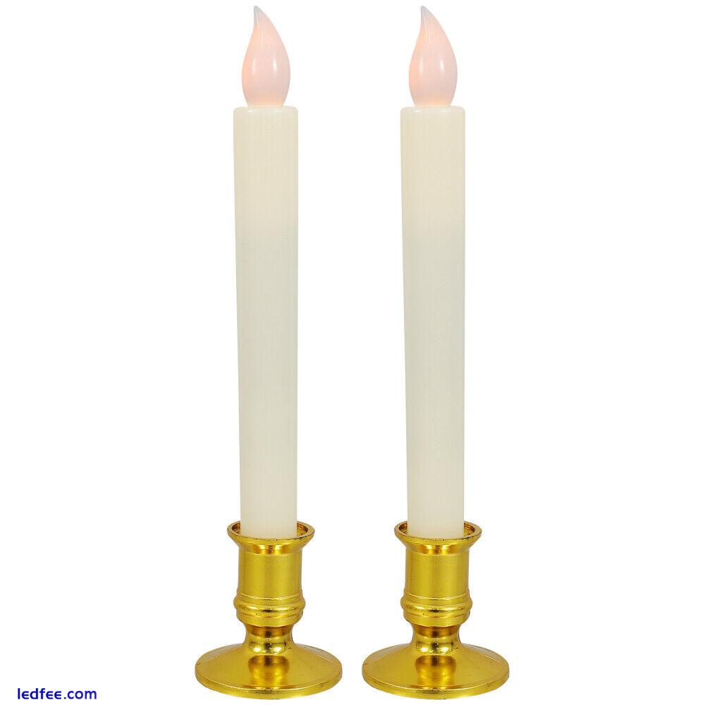 2Pcs LED Electric Window Candles USB Rechargeable for Decoration 1 