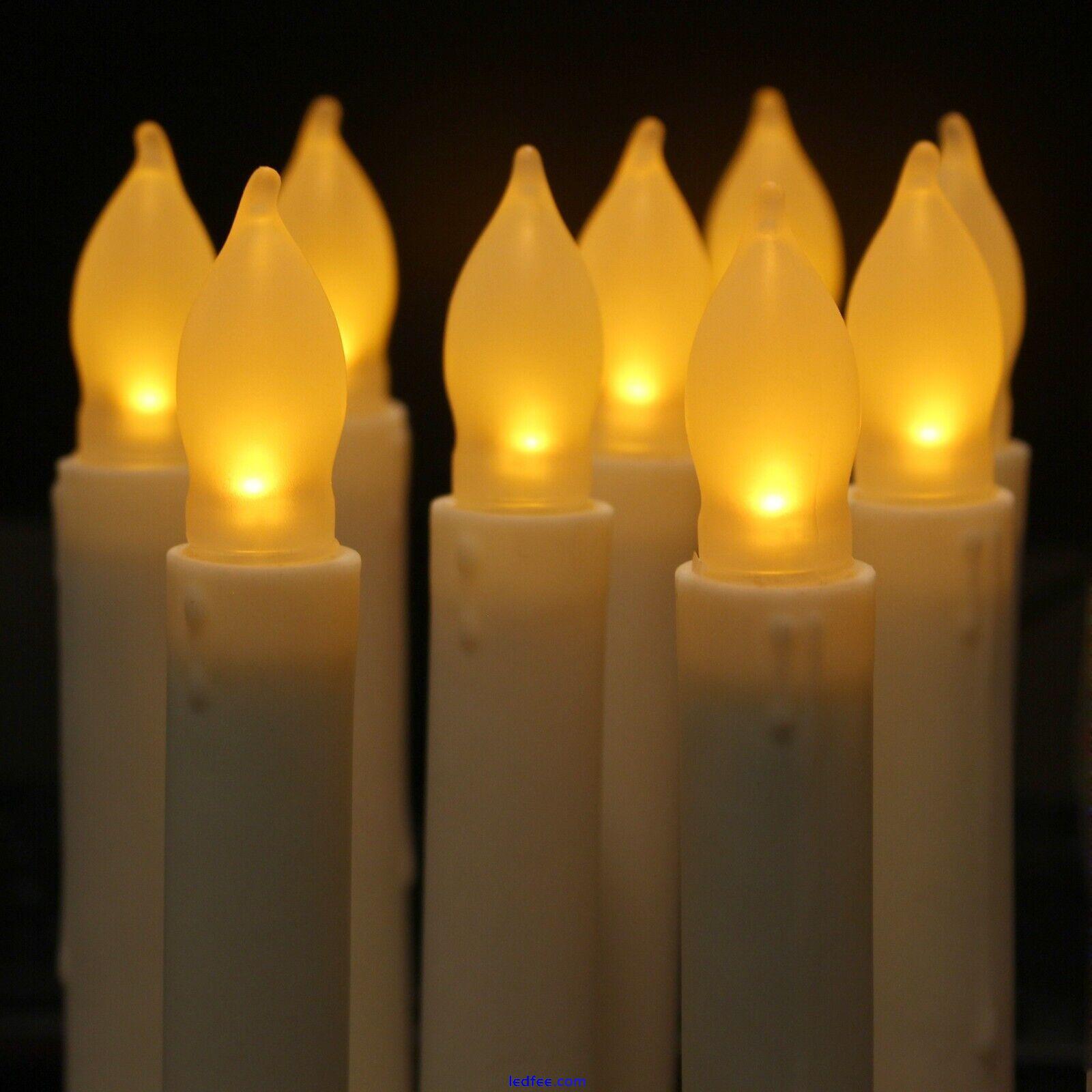 12PCS Flameless LED Taper Candles Lights 6.5 Inch  Battery Operated Candlesticks 3 