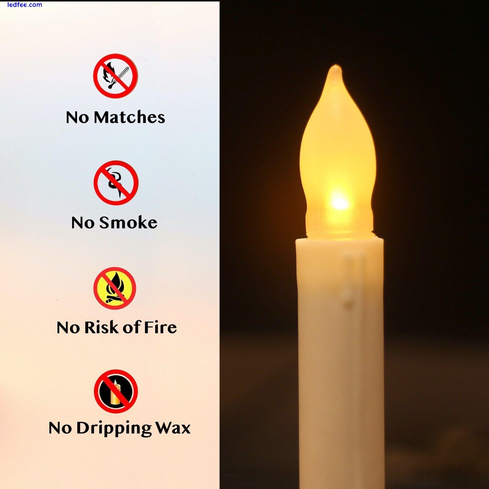 12PCS Flameless LED Taper Candles Lights 6.5 Inch  Battery Operated Candlesticks 1 