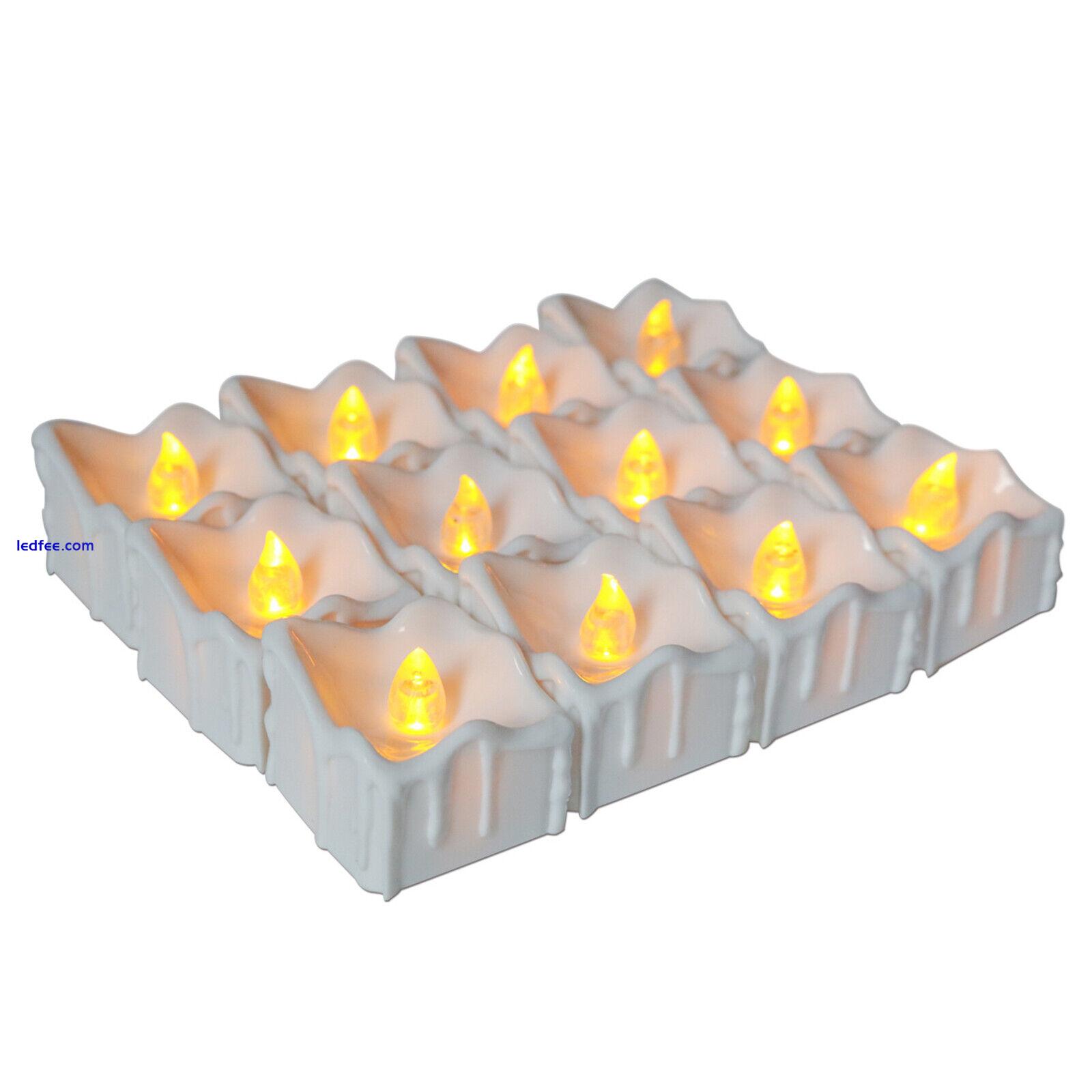 uk Flameless LED Candles Tea Light Romantic Candles Lights for Home (Square) 5 