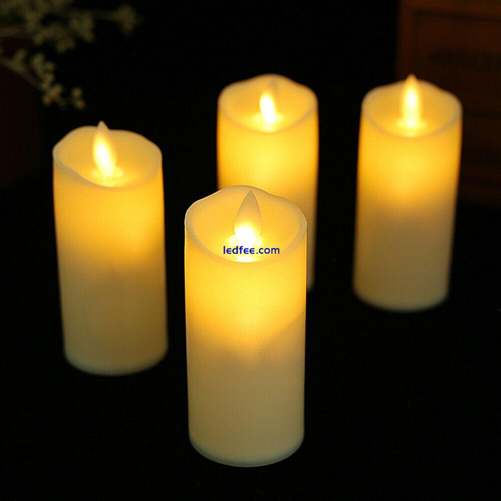 LED Candles 10cm Luminara Flameless Light Bulb Set Moving Wick Milky white 1 