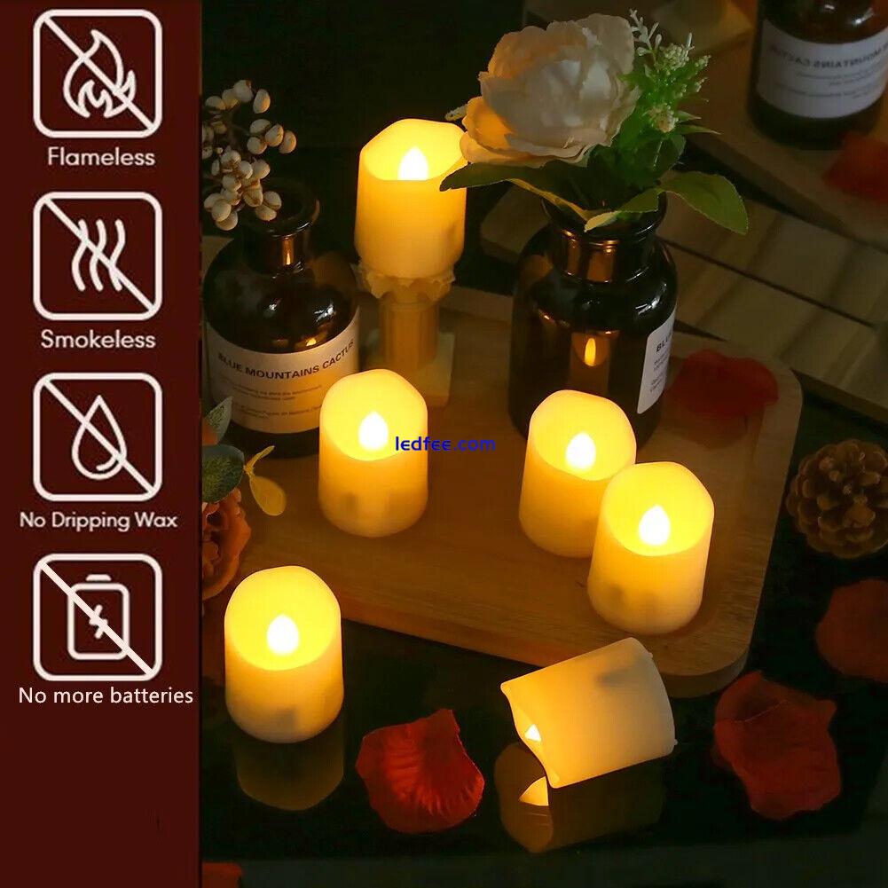 Rechargeable LED Candle USB Timer Remote Flashing Flame Wedding Candle Tea Light 0 