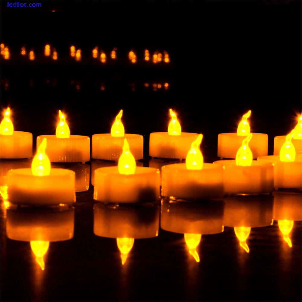 24x flammenlose LED-Teelichter flackern romantische Hochzeitsfeier-Dekoration DE 3 