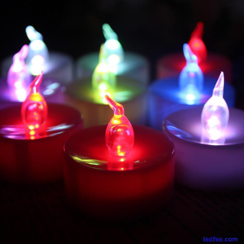 Flameless Battery Operated LED Tea Light Flicker Candle Lamp Xmas Celebration 2 