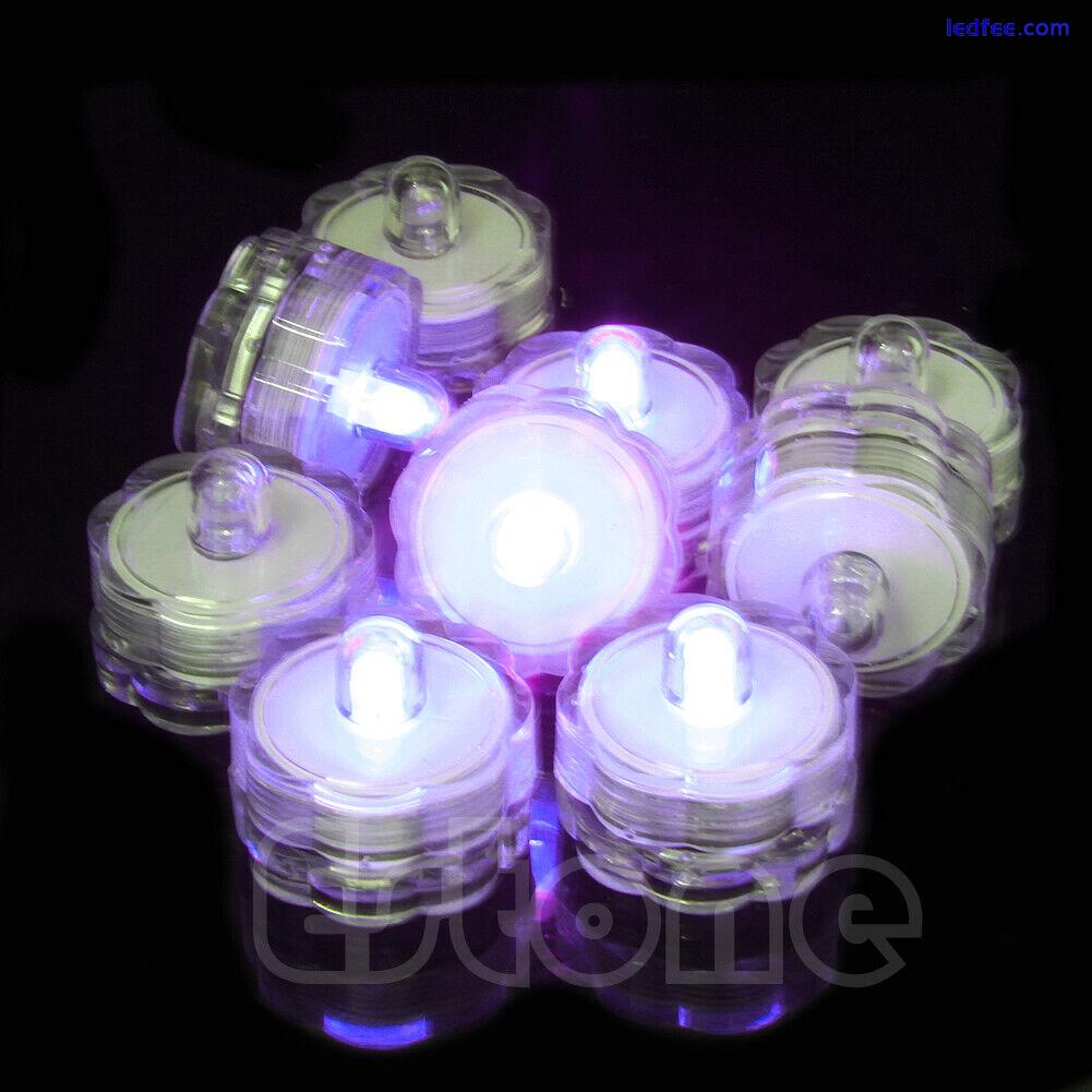 Flickering Light Flameless LED Tealight Tea Candles Wedding Purple Plum 0 