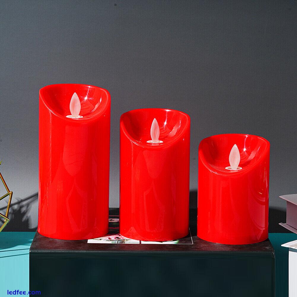 Flameless Decorative Candle Lights Auto Swing LED Candles Lightweight Home Decor 4 