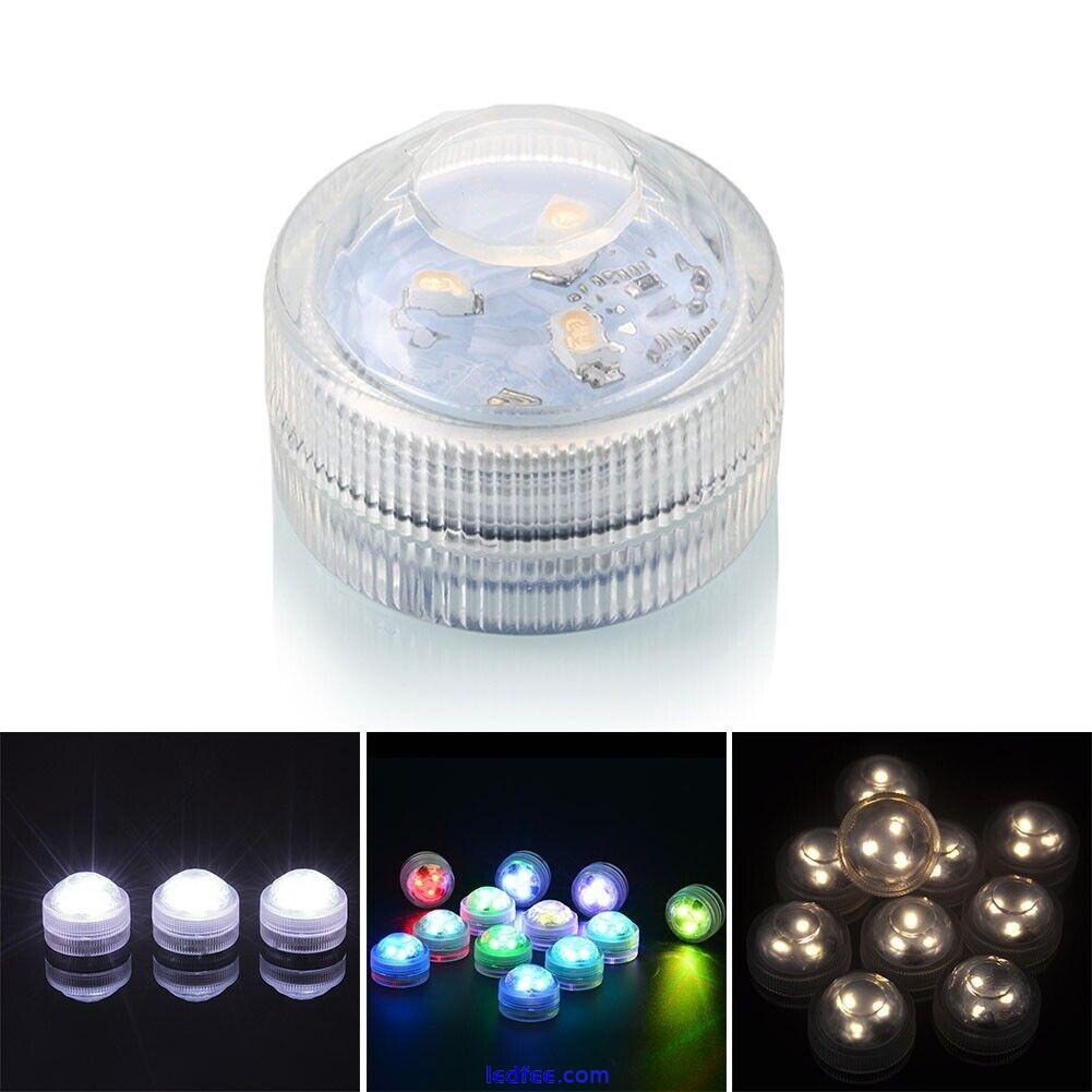 White Submersible LED Candle Light Triple Dome Bright Party.Waterproof 3*2.4CM 2 