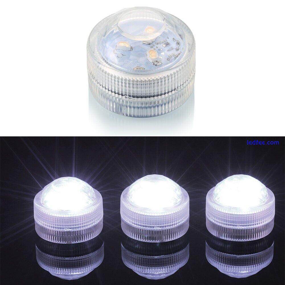 White Submersible LED Candle Light Triple Dome Bright Party.Waterproof 3*2.4CM 1 