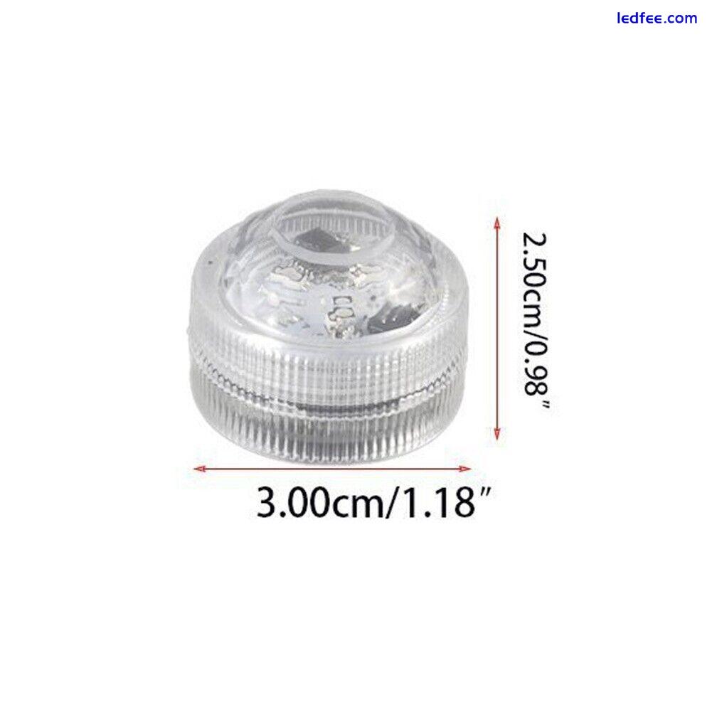 White Submersible LED Candle Light Triple Dome Bright Party.Waterproof 3*2.4CM 4 