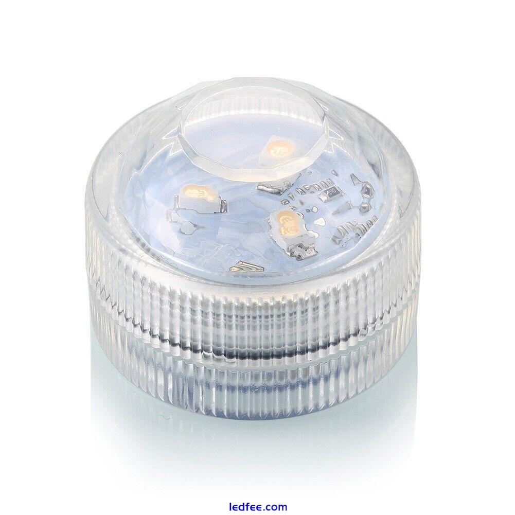 White Submersible LED Candle Light Triple Dome Bright Party.Waterproof 3*2.4CM 3 