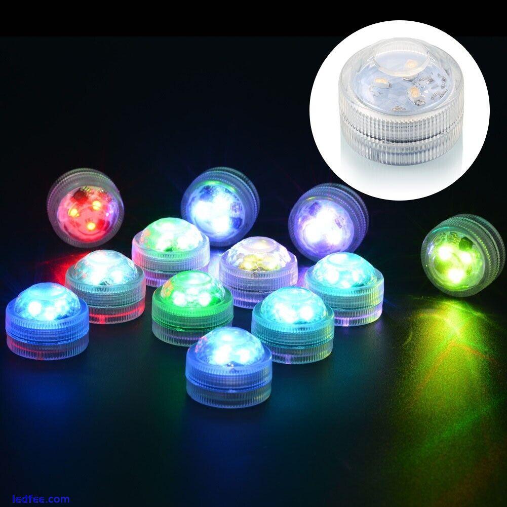 White Submersible LED Candle Light Triple Dome Bright Party.Waterproof 3*2.4CM 0 