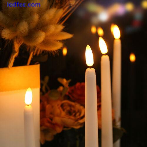 6Pcs LED Candles Light Remote Control Flickering Flameless Taper Battery Powered 5 