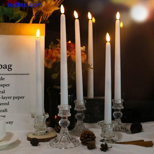 6Pcs LED Candles Light Remote Control Flickering Flameless Taper Battery Powered 4 