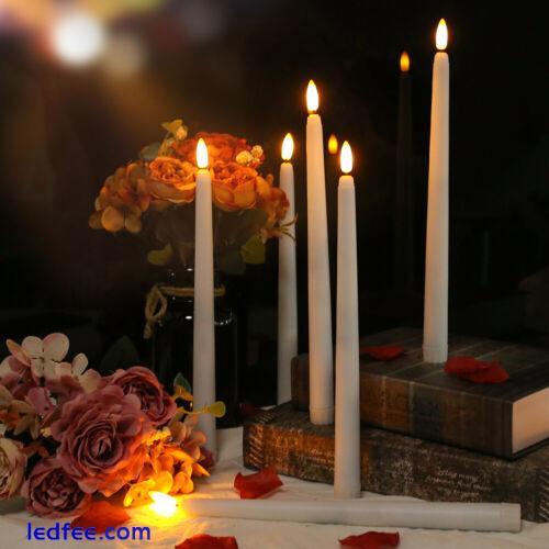 6Pcs LED Candles Light Remote Control Flickering Flameless Taper Battery Powered 3 